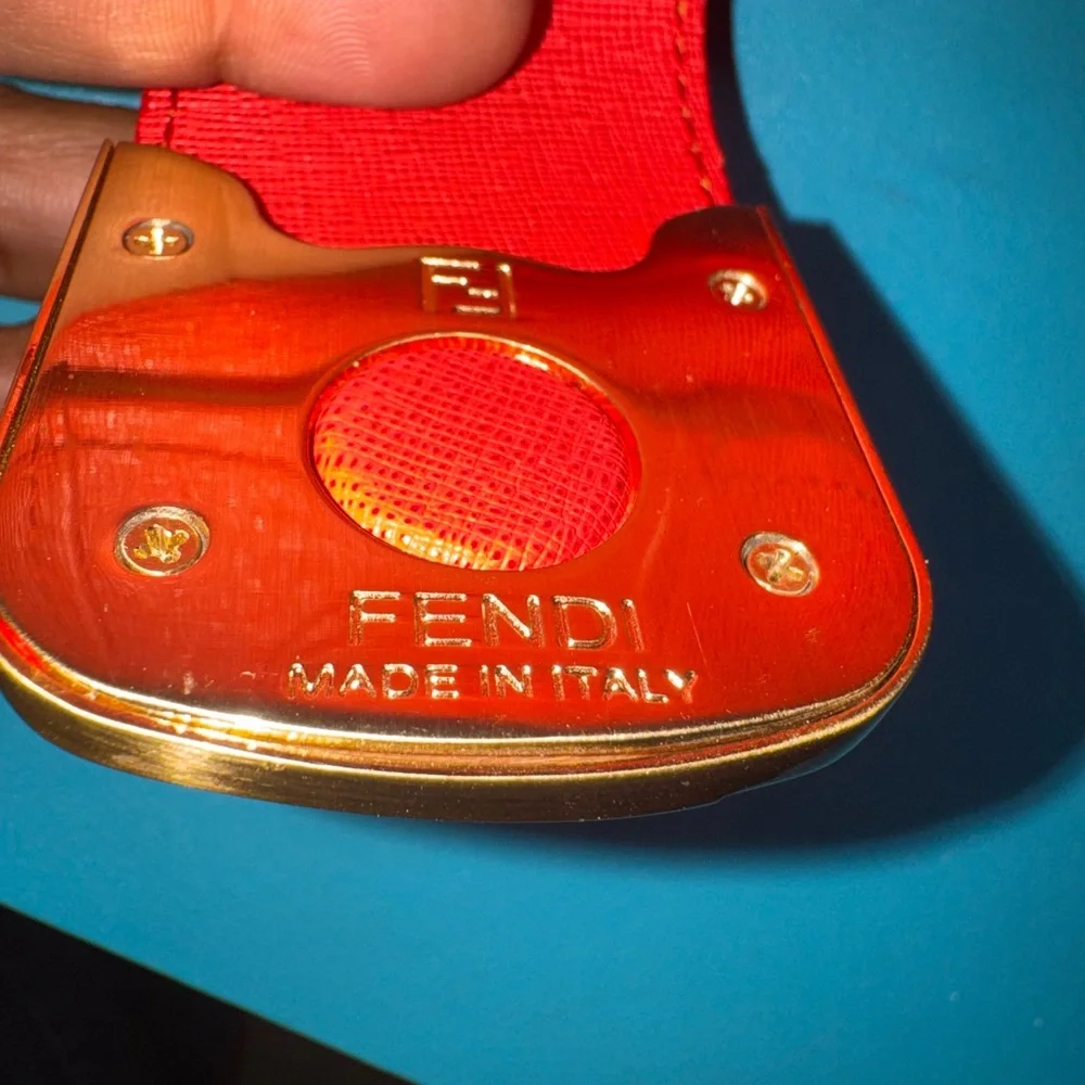 Fendi Red Crossbody Bag with Gold Accent - Picture 10 of 16